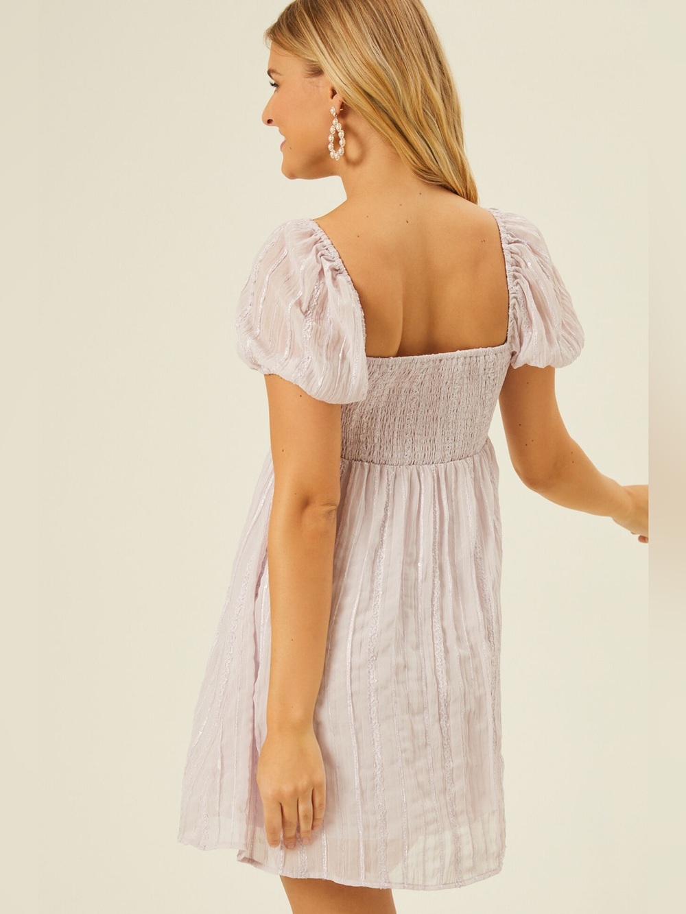 NWOT Altar’d State Gia Smocked Sequin Dress XS